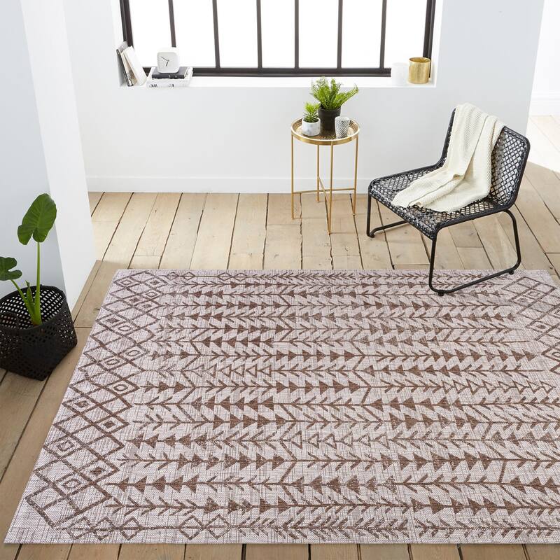 JONATHAN Y Sukie Bohemian Geometric Indoor/Outdoor Area Rug