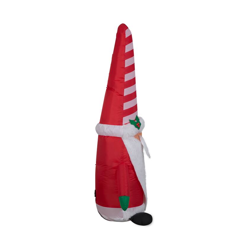 Gemmy Christmas Inflatable Santa Gnome, 5 ft Tall