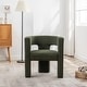 preview thumbnail 5 of 74, 28" Wide Boucle Upholstered Square Armchair Green