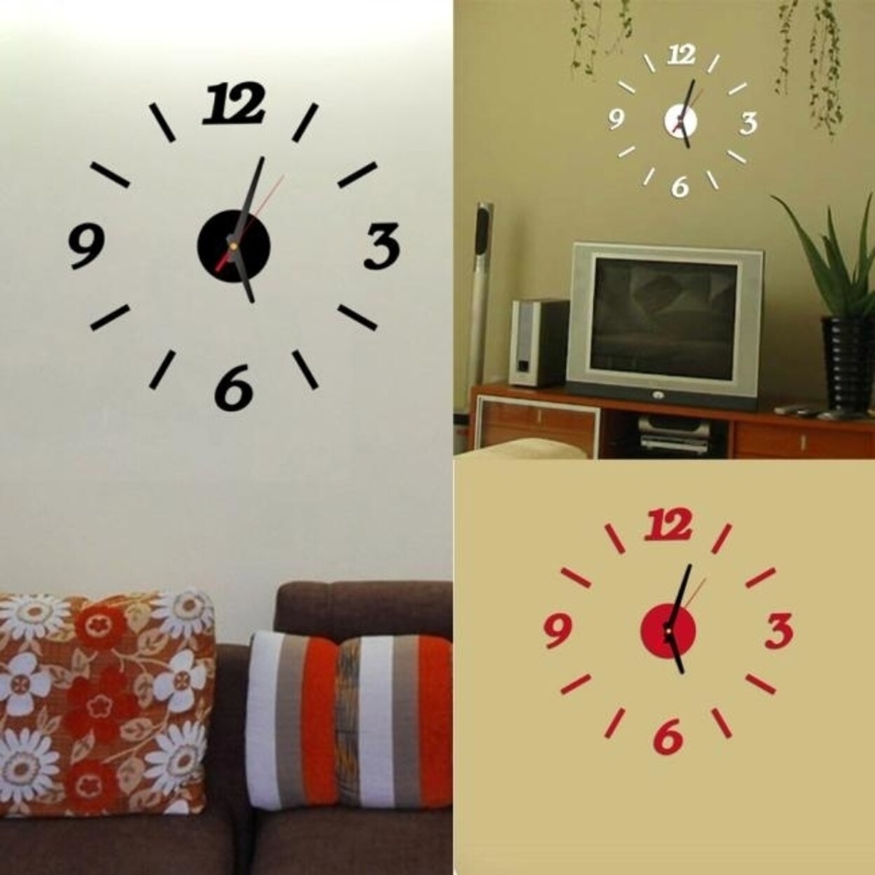 Shop Modern Wall Clock Living Room Diy 3d Home Decoration Mirror Art Design Overstock 31788869