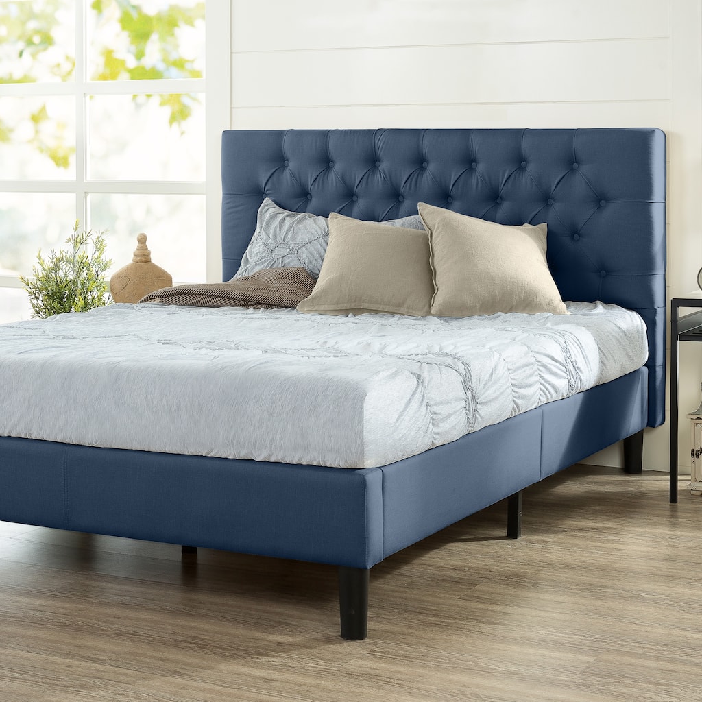 Priage by ZINUS Upholstered Button-tufted Platform Bed Frame
