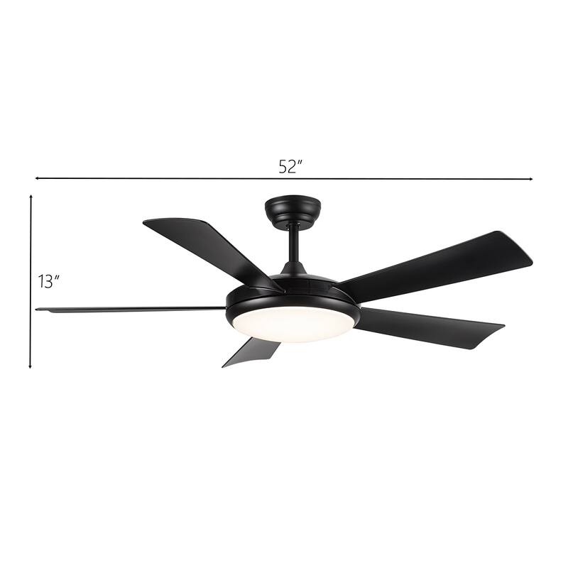 48 in. 5 Blades LED Indoor Smart Ceiling Fan with Remote Control
