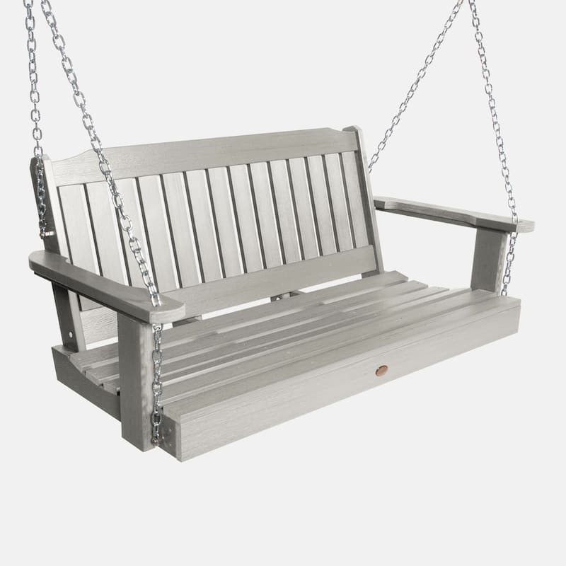 Highwood Lehigh 4-Foot Eco-friendly Synthetic Wood Porch Swing - Harbor Gray