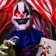 preview thumbnail 14 of 12, Haunted Hill Farm Animatronic Hanging Clown with Lights and Sound, Indoor or Covered Outdoor Halloween Decoration