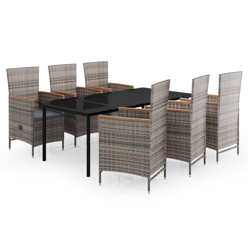vidaXL Patio Dining Set 3/5/7 Piece Multi Colors 31.5"/55.1" Table Length