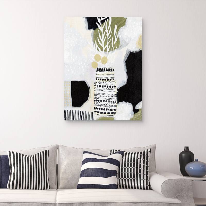 Tribal Still Life BW by Lynne Mack Canvas Art Print