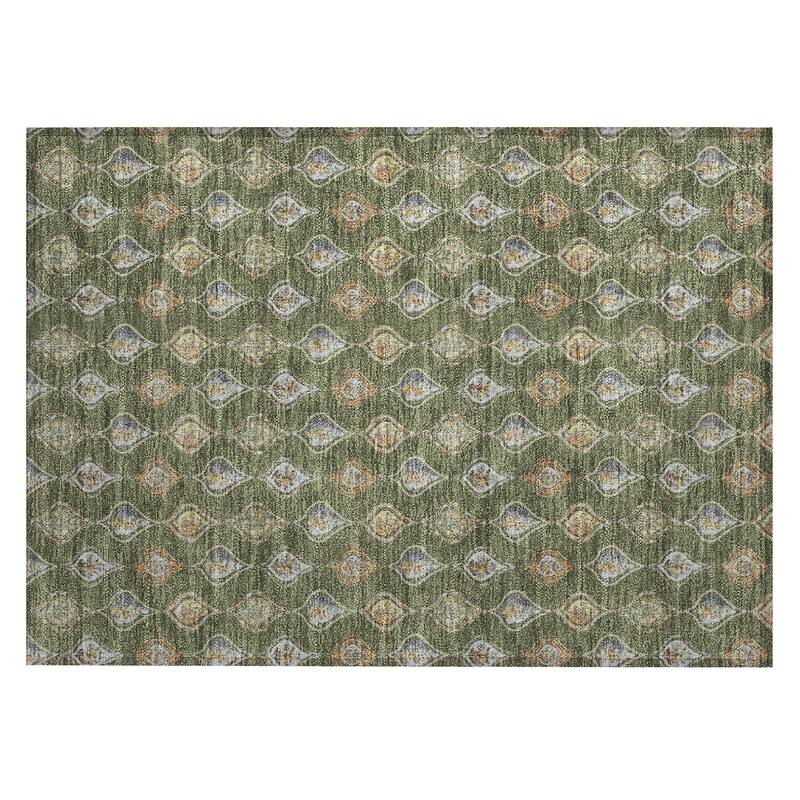 Machine Washable Indoor/ Outdoor Casual Greenwood Chantille Rug