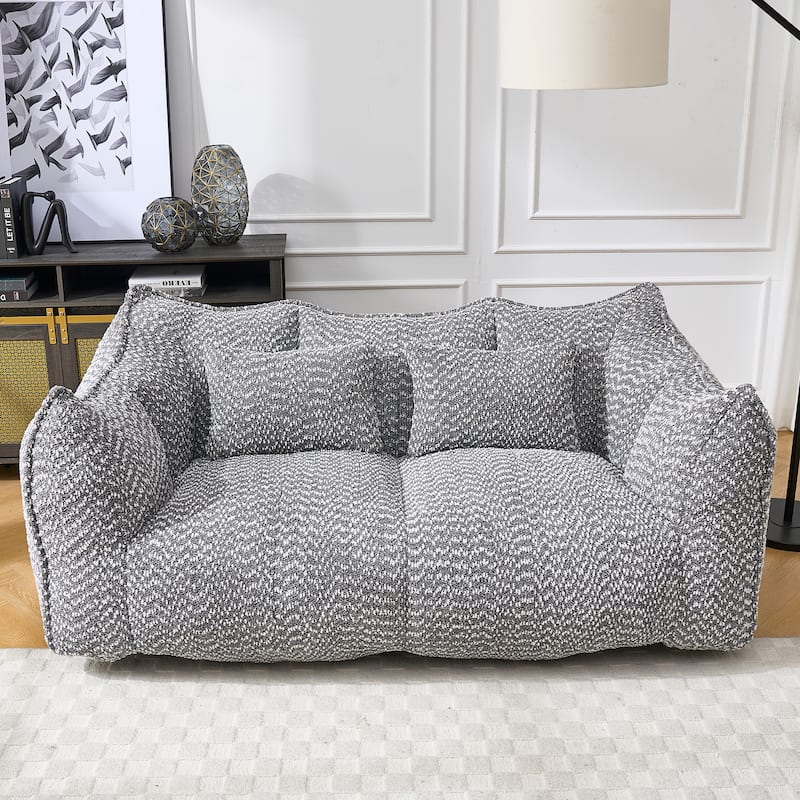 Giant Bean Bag Loveseat Sofa with Armrest for Living Room