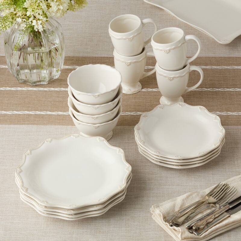 Certified International Heritage Scroll Salad/Dessert Plates,Set of 4 - 9'' W x 9'' D x 1.25'' H