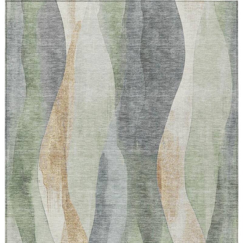 HomeRoots Abstract Transitional Rectangle Outdoor Rug