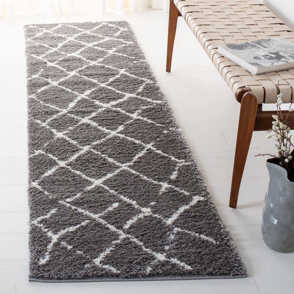 SAFAVIEH Berber Shag Toyo Light Grey/Cream Rug