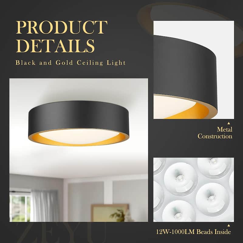 13 Inch Ceiling Light, LED Flush Mount Light