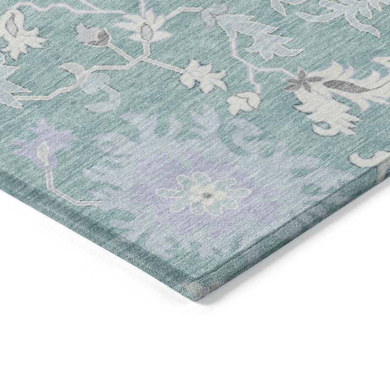HomeRoots Floral Transitional Rectangle Outdoor Rug