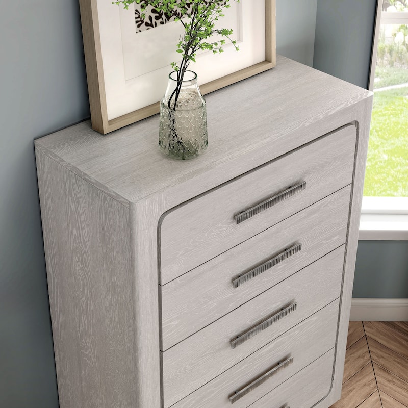 Furniture of America Sorelle Modern Solid Wood 5-Drawer Storage Chest