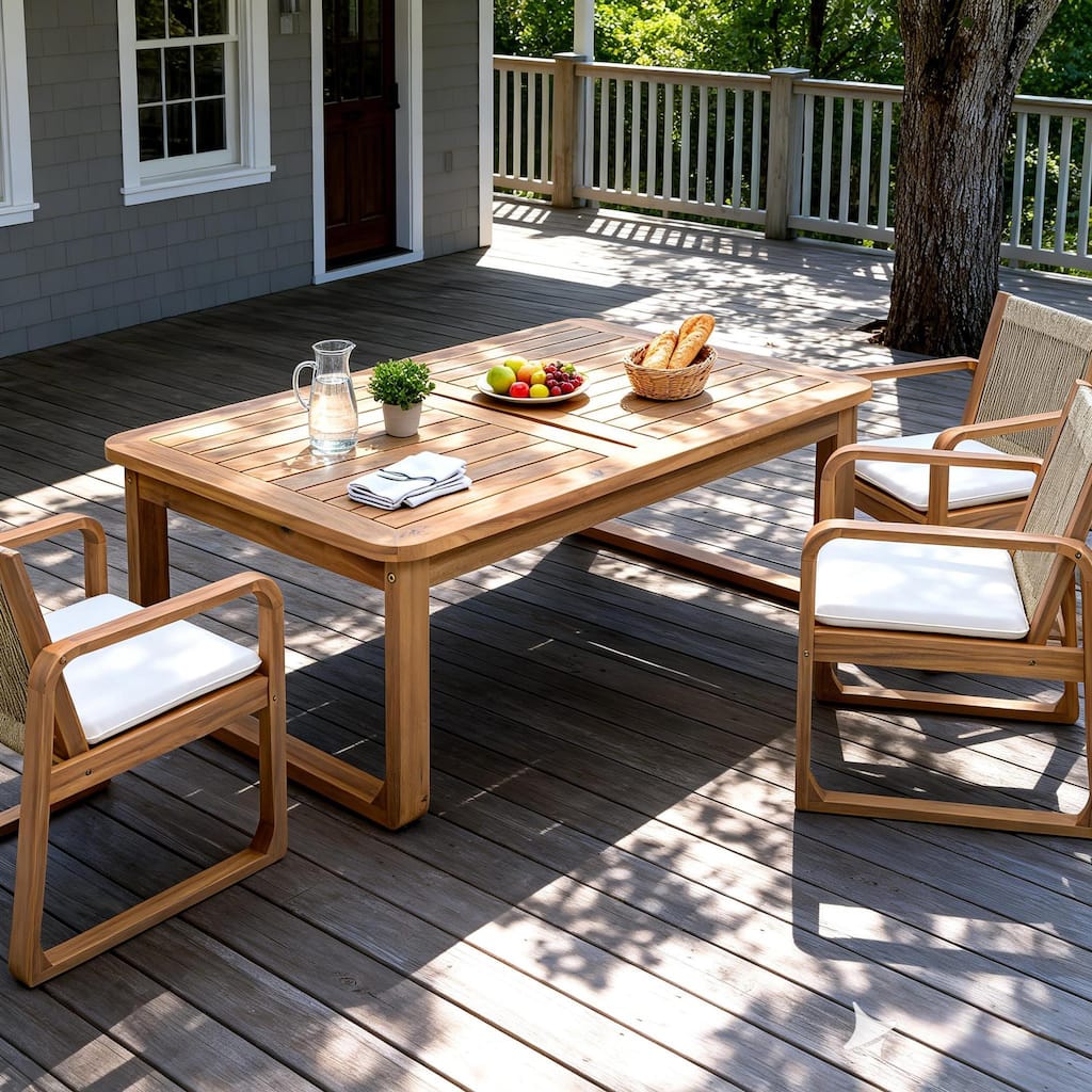 Christopher Knight Home Isolde Acacia Wood Patio Coffee Table with Curved Leg