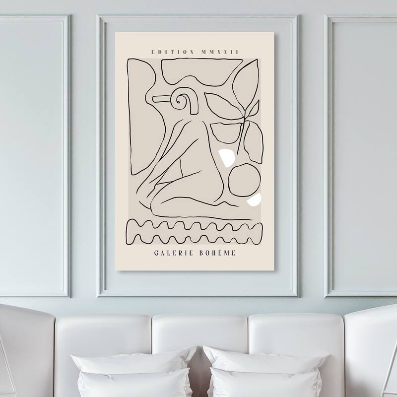 Wynwood Studio Canvas Abstract Nature Boheme Black and Taupe Modern & Contemporary Wall Art Canvas Print - 45 x 30