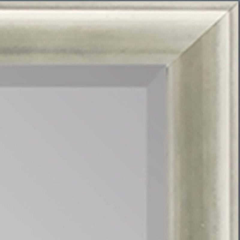 HomeRoots 40" Silver Wood Accent Mirror - 28.00 in. x 40.00 in. x 3.00 in.