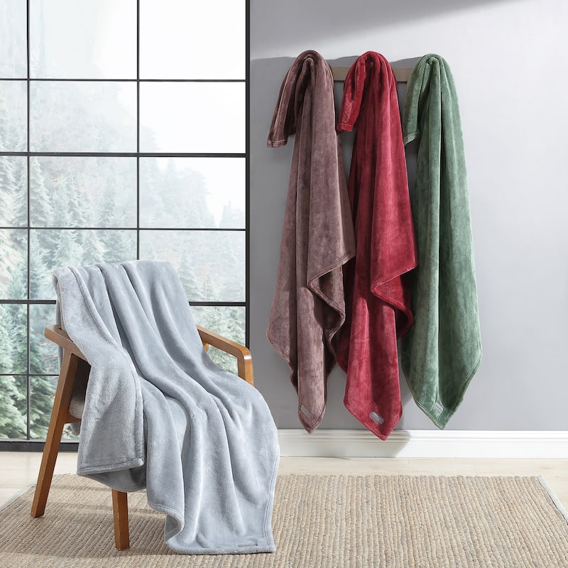 Eddie Bauer Ultra Plush Solid Lux Throw Blankets