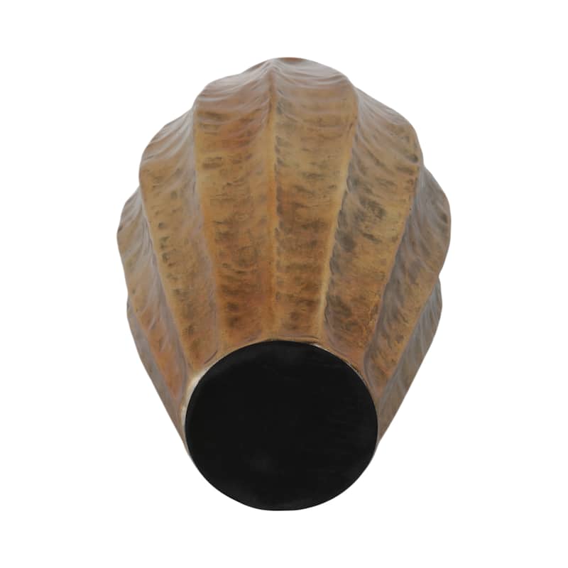 Metal Flower Vase with Hammered Finish Modern Glam Design - 27" Gold
