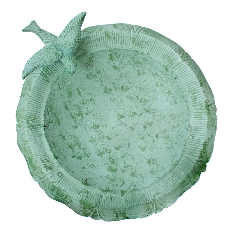 Sunnydaze Garden Visitor Metal Bird Bath - 22.75" H