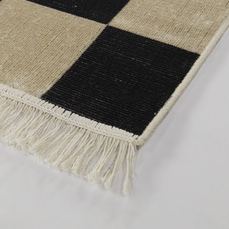 Pearse Checkered Color Block Area Rug