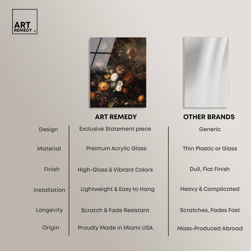 Shadowed Petal Secrets II Acrylic by Art Remedy, Ready to Hang