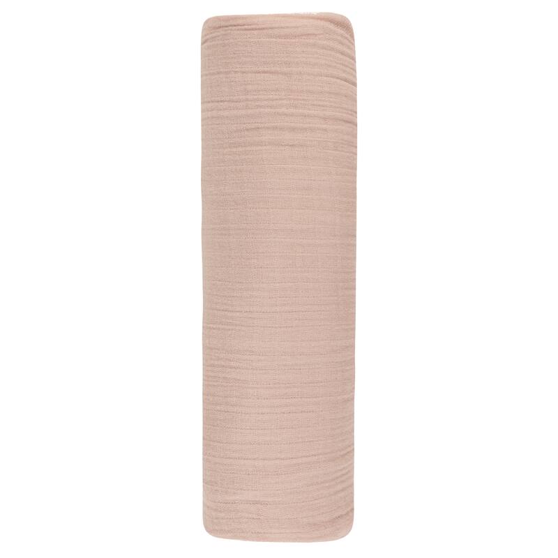 Ely's & Co. Cotton Muslin Swaddle Blanket - 1 Pack - 42"x42" - 0-24 months - Rosewater