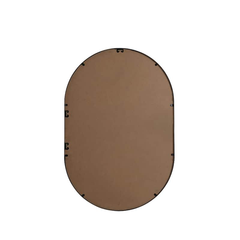 Indigo Home Metal Frame Oval Mirror 27x40 Inch