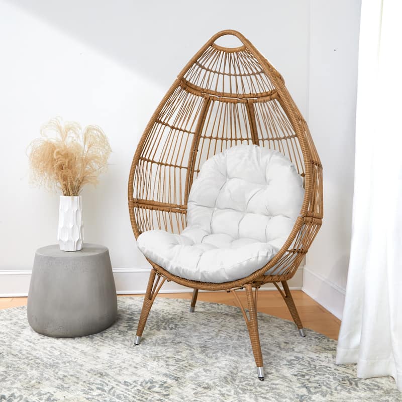 Sorra Home Indoor Suede Egg Chair Replacement Cushion (Cushion Only)