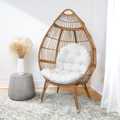 Sorra Home Indoor Suede Egg Chair Replacement Cushion (Cushion Only)