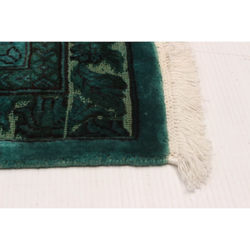 ECARPETGALLERY Hand-knotted Vibrance Teal Wool Rug - 9'1 x 12'1