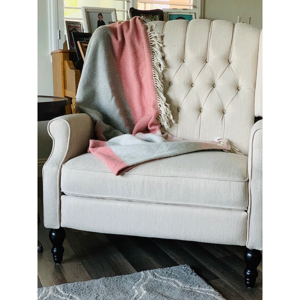 Christopher knight home apaloosa oversized shop tufted fabric push back recliner
