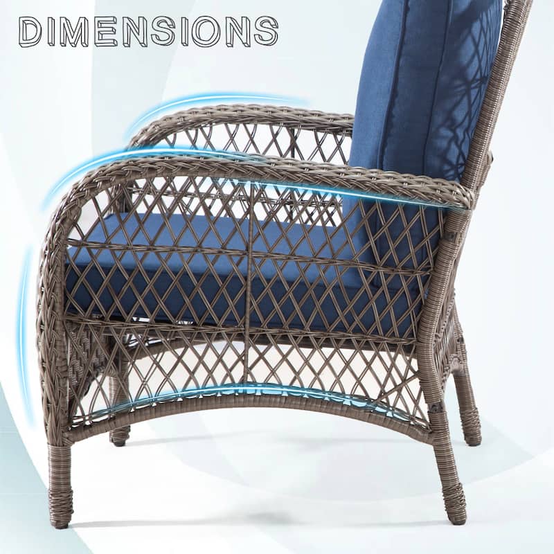 Cozywor Wicker Outdoor Patio Lounge Chair (Set of 2)