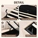 preview thumbnail 69 of 87, Modern Minimalist Upholstered Storage Bed with Lift-Up Platform