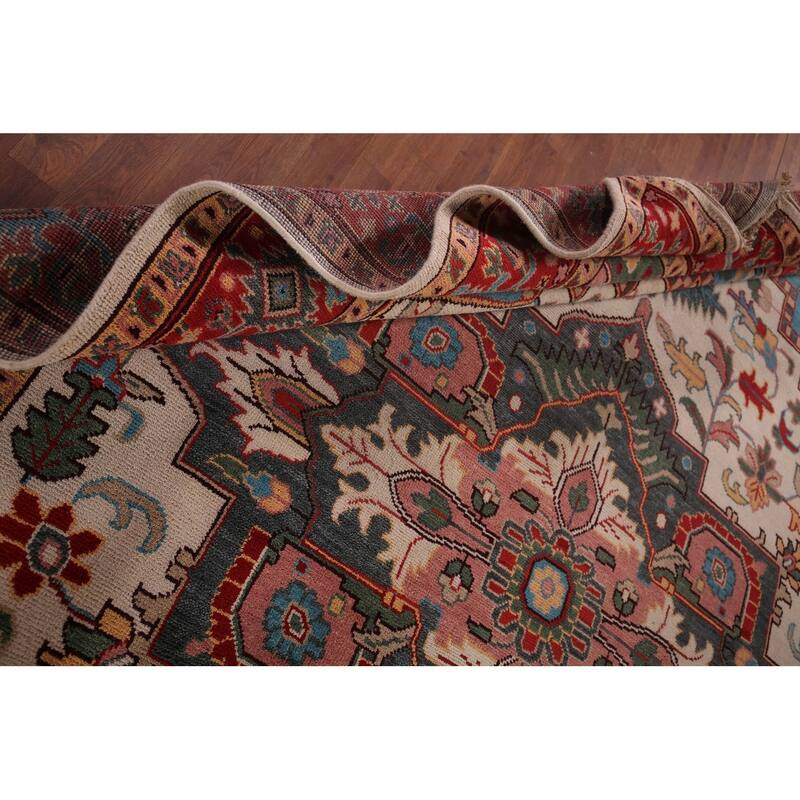 Oushak Oriental Area Rug Handmade Wool Carpet - 8'9"x 11'11"