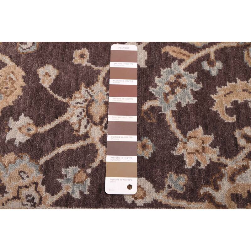 ECARPETGALLERY Hand-knotted Jamshidpour Dark Brown Wool Rug - 6'1 x 9'1