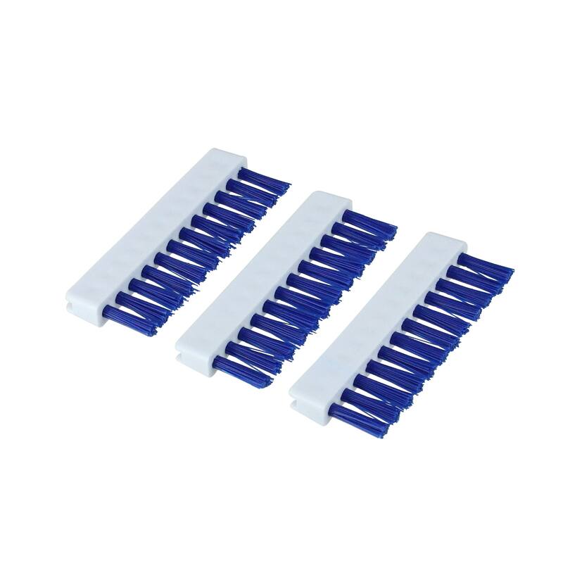 Pack of 3 Blue Short Replacement Brushes For Swimming Pools Spas 3.25