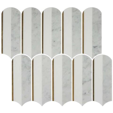 The Tile Life Mad Decade 12" x 12" Grey Marble Tile