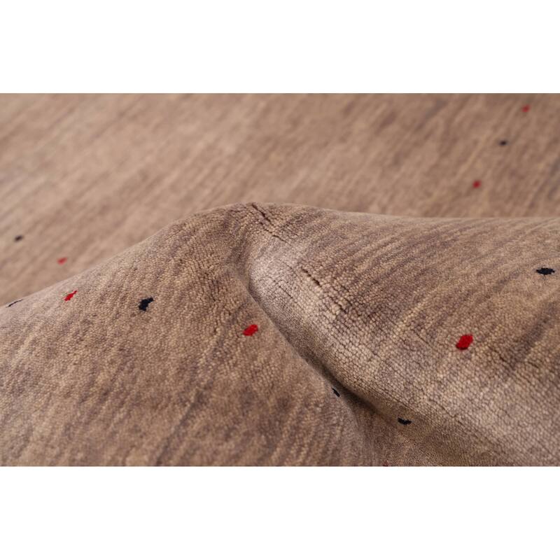 ECARPETGALLERY Hand Loomed Kashkuli Gabbeh Grey, Taupe Wool Rug - 5'3 x 7'4