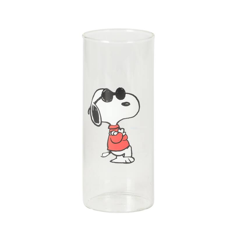Peanuts Snoopy Happy Sips 4 Piece 23 OZ Tumbler Set with 4 Bamboo Lids and 4 Straws Set, Iced Coffe, Smoothie, Water Cup