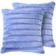 Cheer Collection Solid Color Faux Fur Throw Pillows (Set of 2) - 26x26 - Very Peri