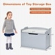 preview thumbnail 33 of 33, Costway Kids Toy Box Wooden Flip-top Storage Chest Bench W/ Cushion