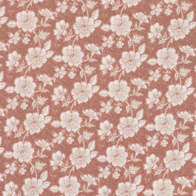 No. 918 Talia Tonal Floral Semi-Sheer Grommet 1-Piece Curtain Panel, Single Panel