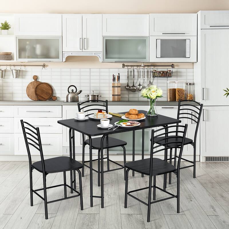 Costway 5 Piece Dining Set Home Kitchen Table 29.5'' and 4 Chairs with