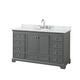 Option Dark Gray / White Carrara Marble Top / Polished