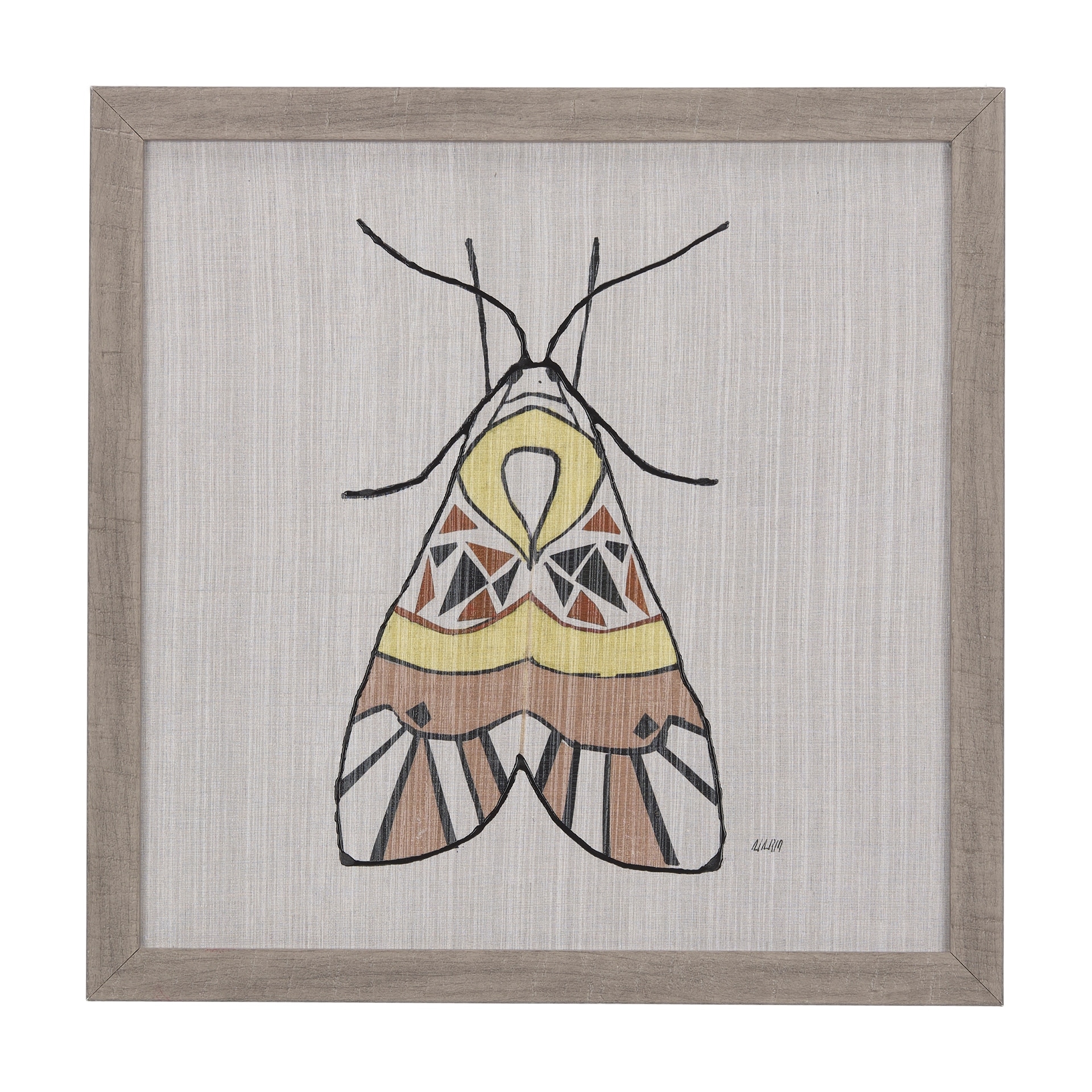 Moth II by Mercana Studio a Hand Embellished Textured Framed Art Print