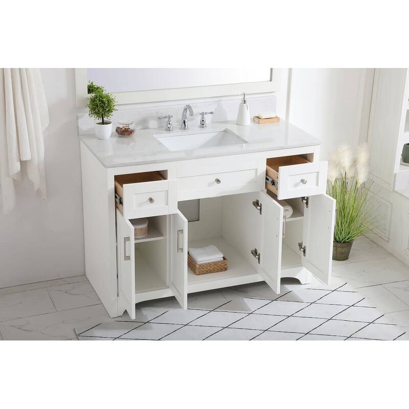 Elegant Lighting VF17048 Moore 48" Free Standing Single Basin Vanity
