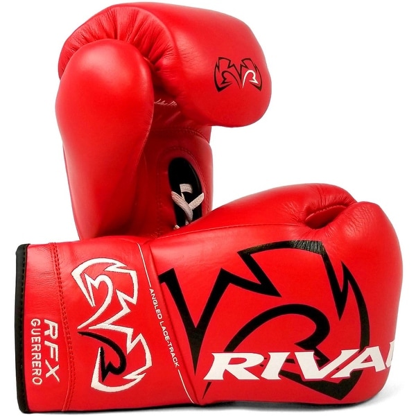 Rival Boxing RFX Guerrero HDEF Pro Fight Lace Up Leather Boxing Gloves Red Overstock 26031374