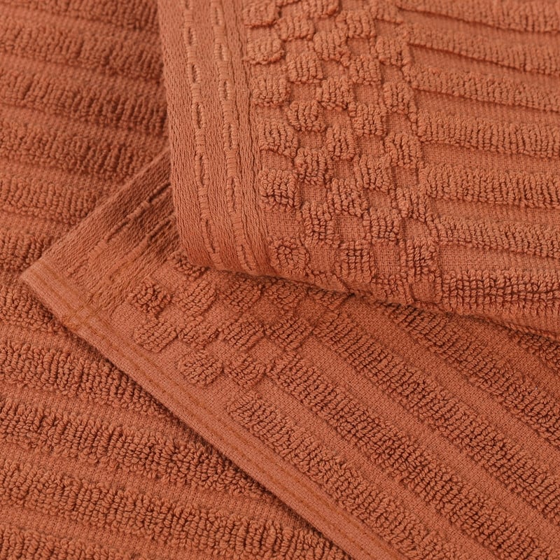 Superior Soho Ribbed Cotton 6-Piece Assorted Towel Set