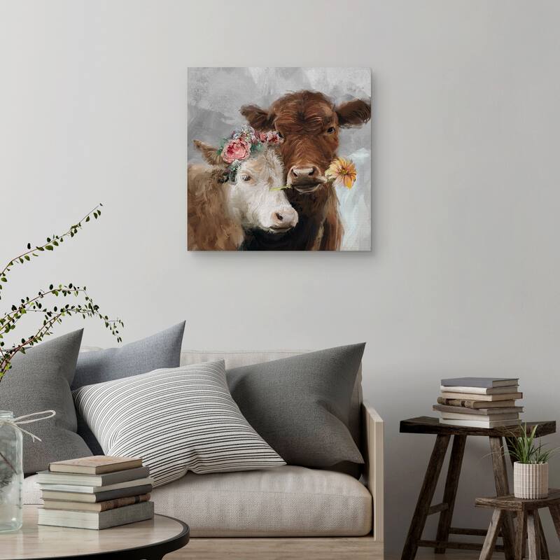 Moo Review Square by Studio Arts Canvas Art Print